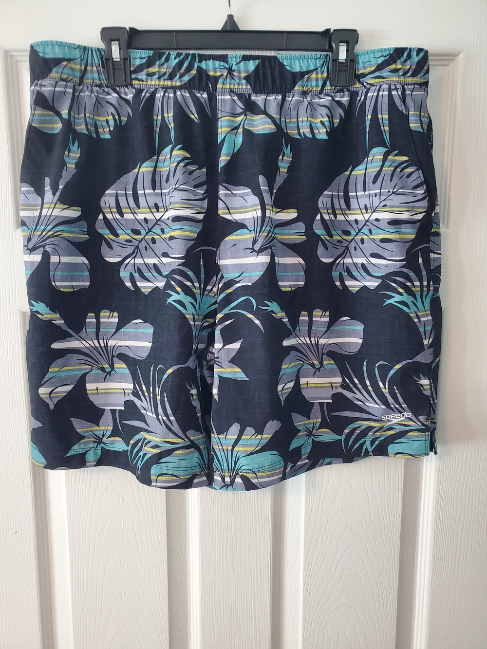 Speedo Navy Blue Tropical Floral Volley Swim Trunks